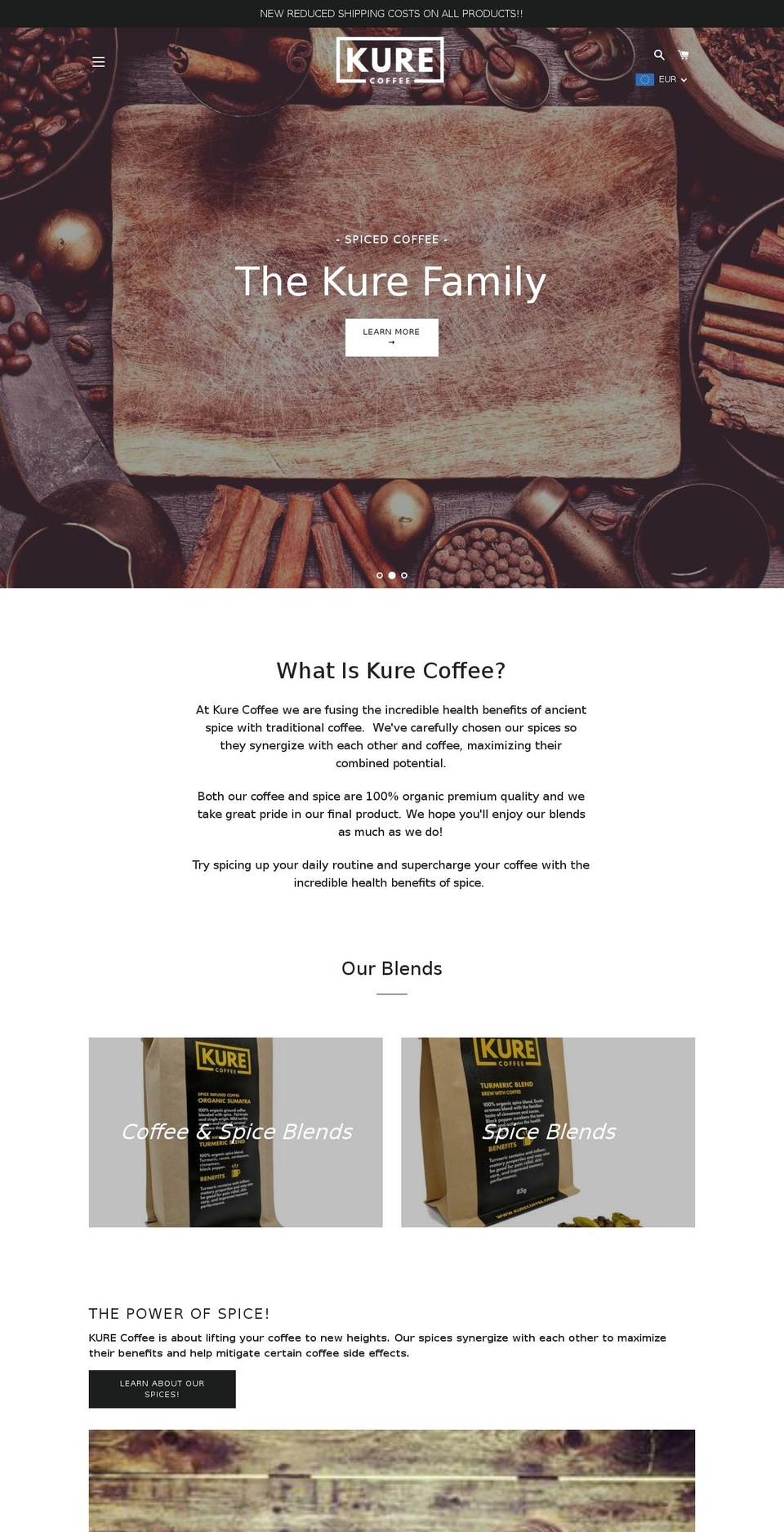 kurecoffee.com — Shopify storefront screenshot