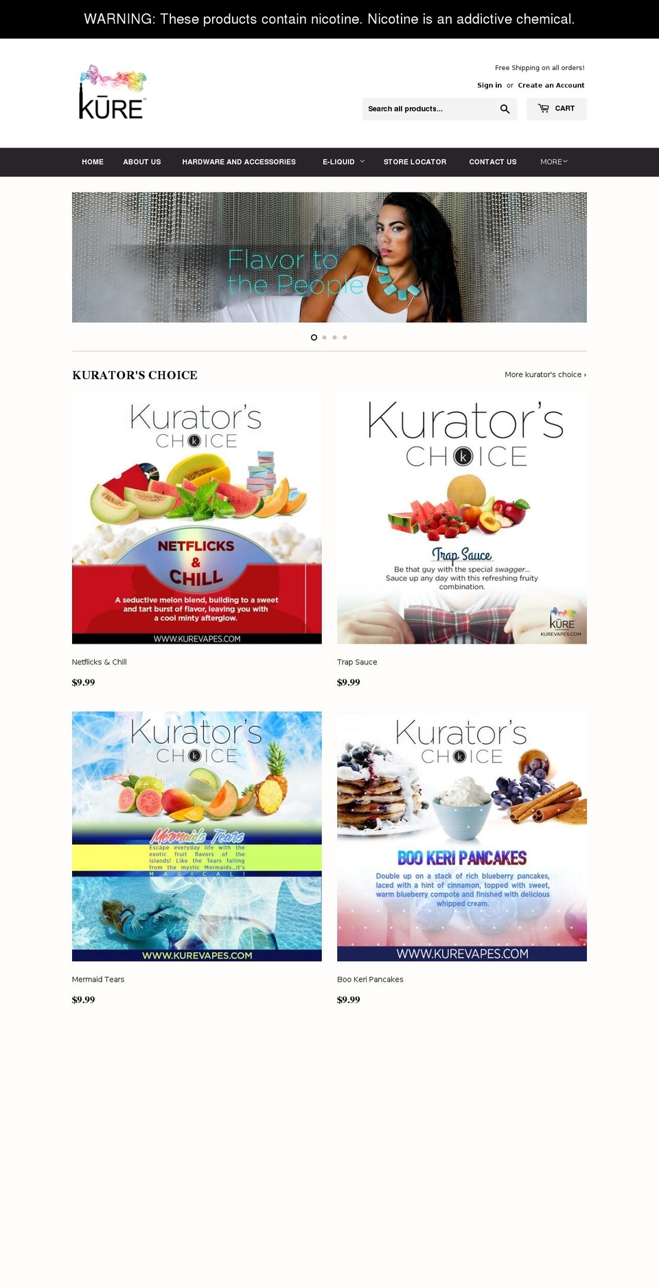 kurevapes.com shopify website screenshot