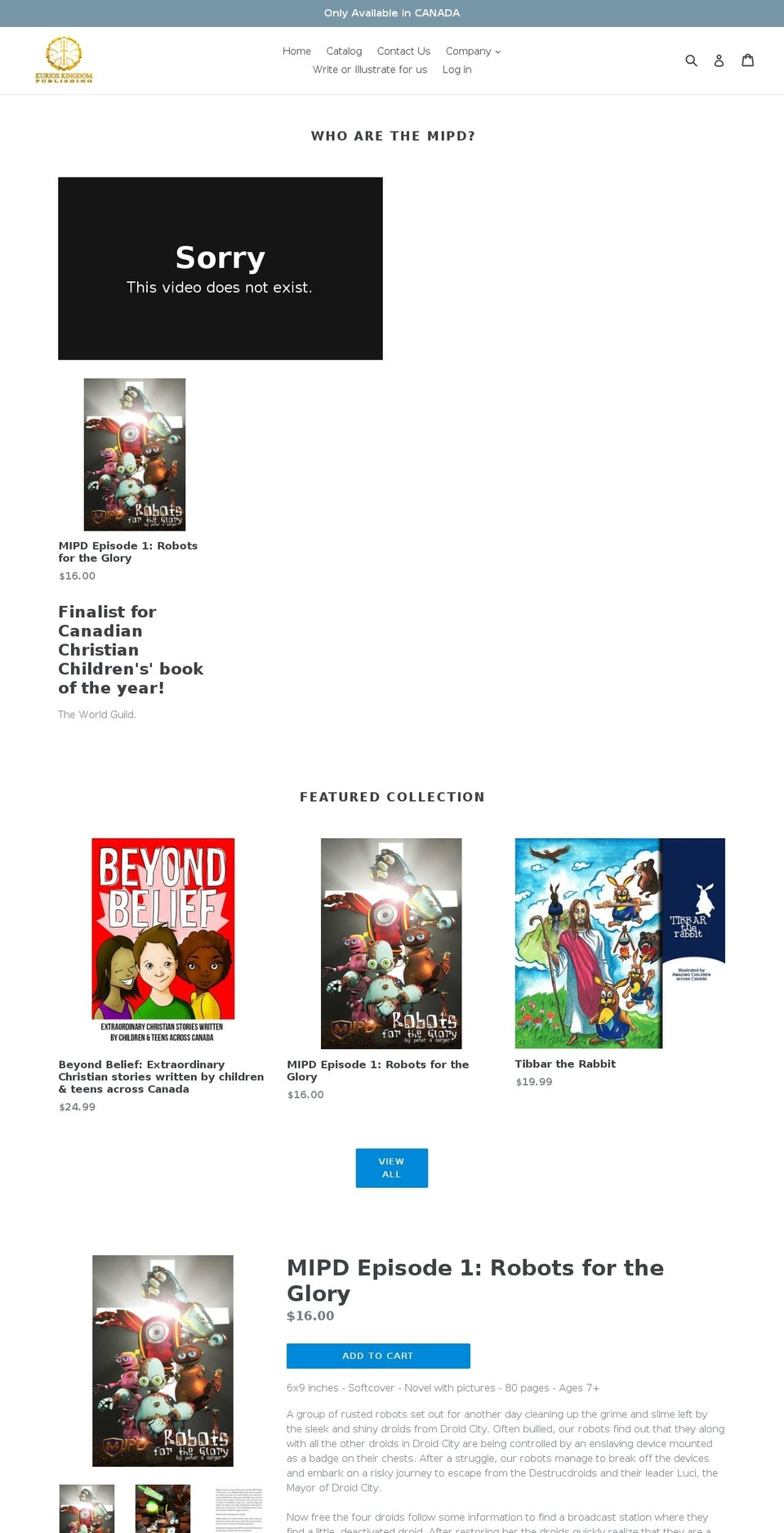 kurioskingdom.com — Shopify storefront screenshot