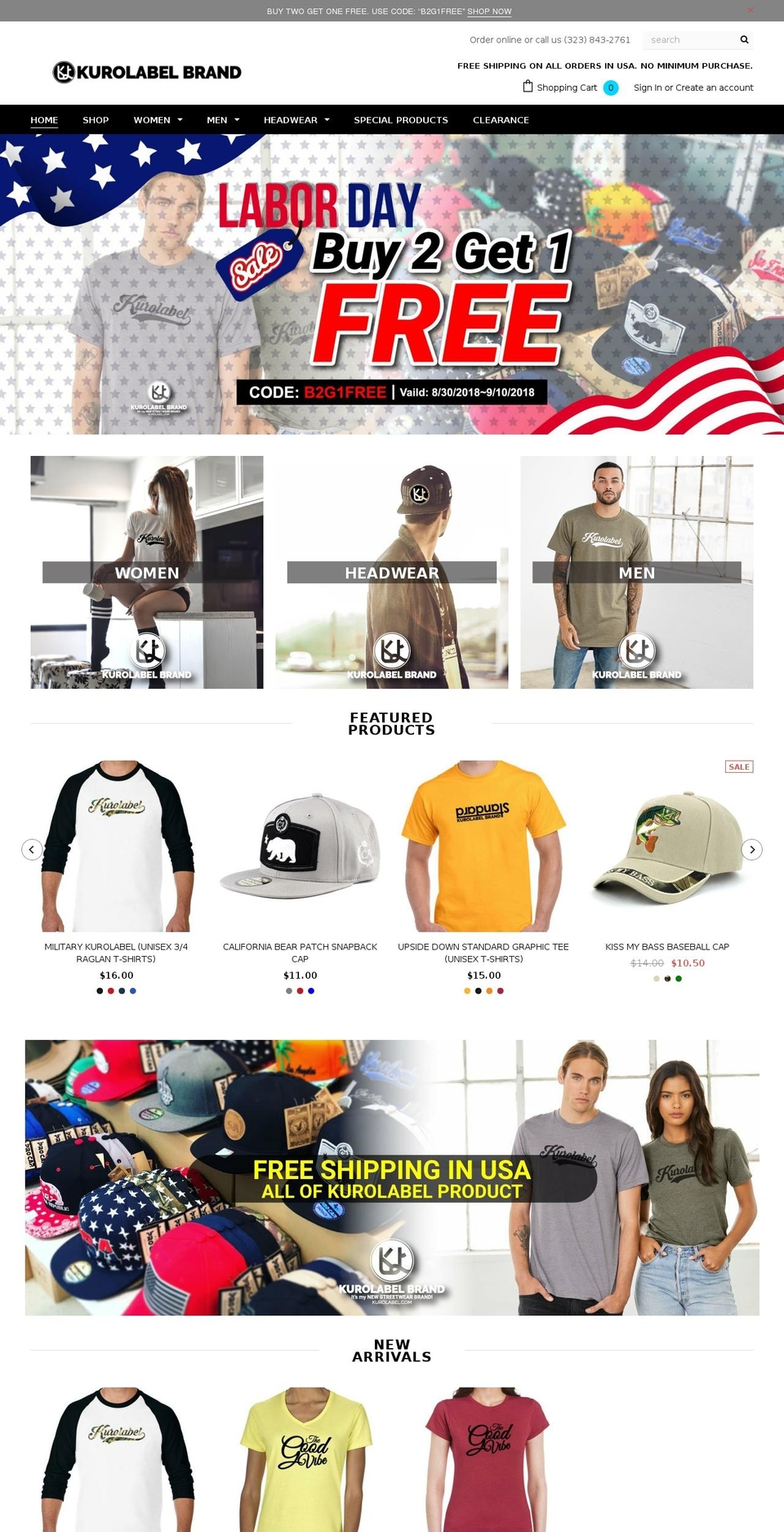 kurolabel.com — Shopify storefront screenshot