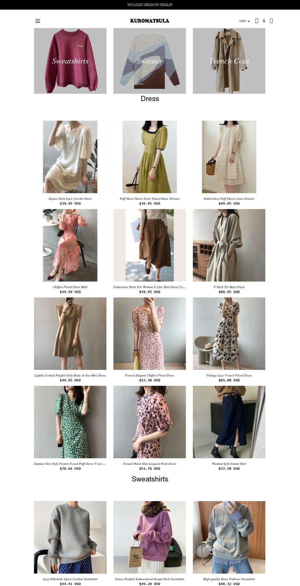 kuromatsula.com shopify website screenshot