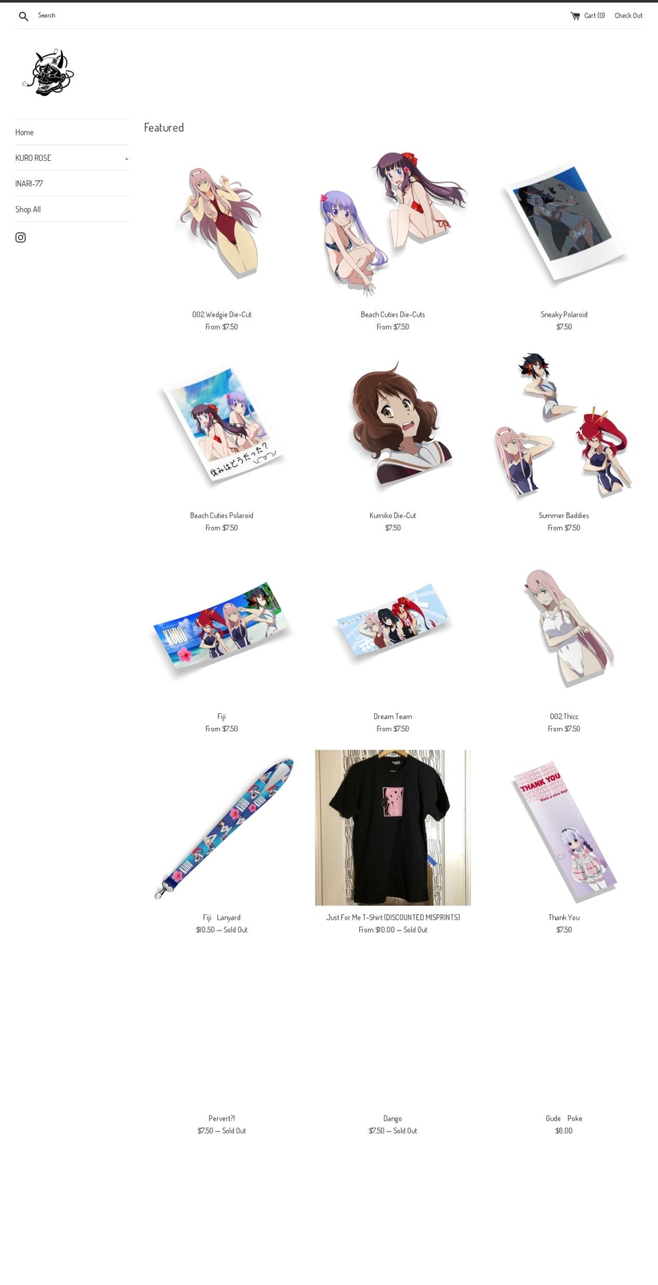 kurorose.com shopify website screenshot