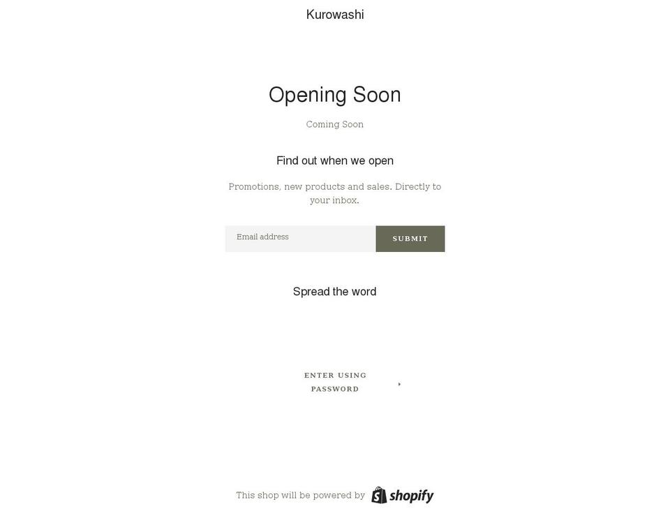 kurowashicustoms.myshopify.com shopify website screenshot