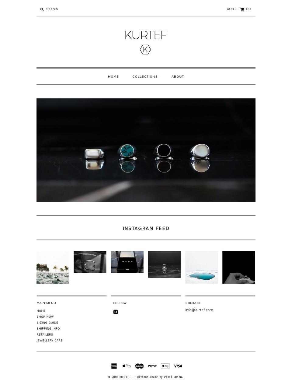 kurtef.com shopify website screenshot