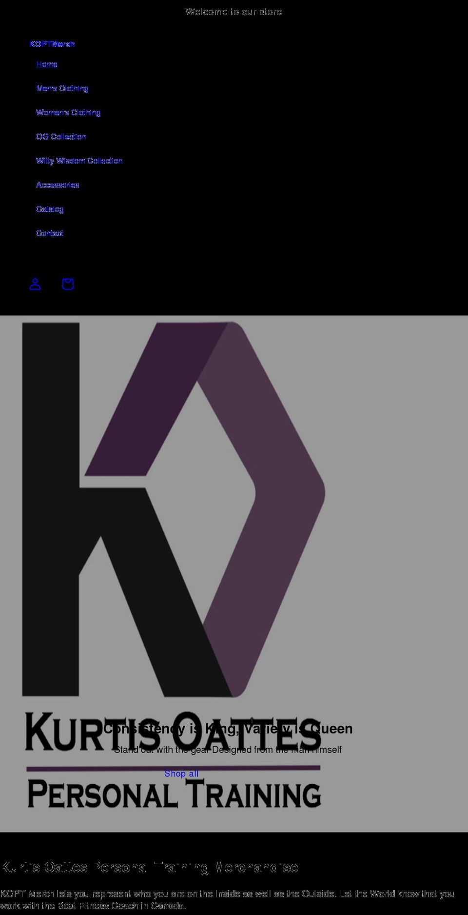 kurtisoattes.com shopify website screenshot