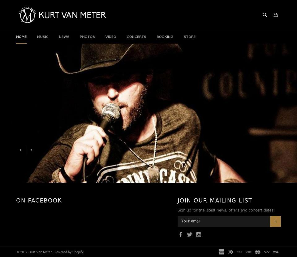 kurtvanmetermusic.com shopify website screenshot