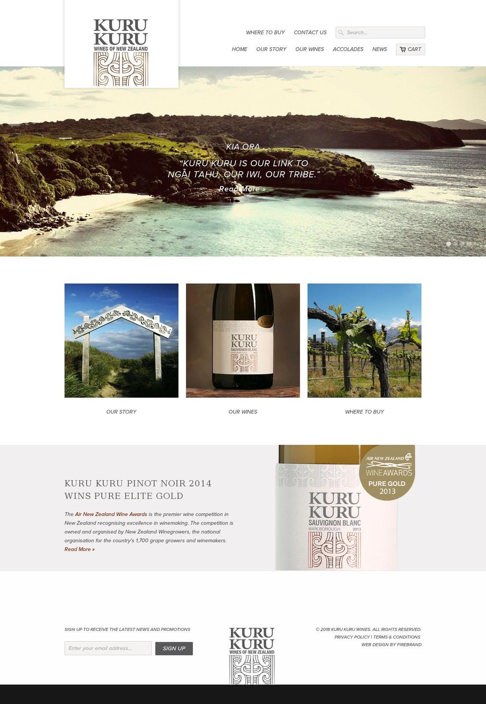 kurukuruwines.com shopify website screenshot