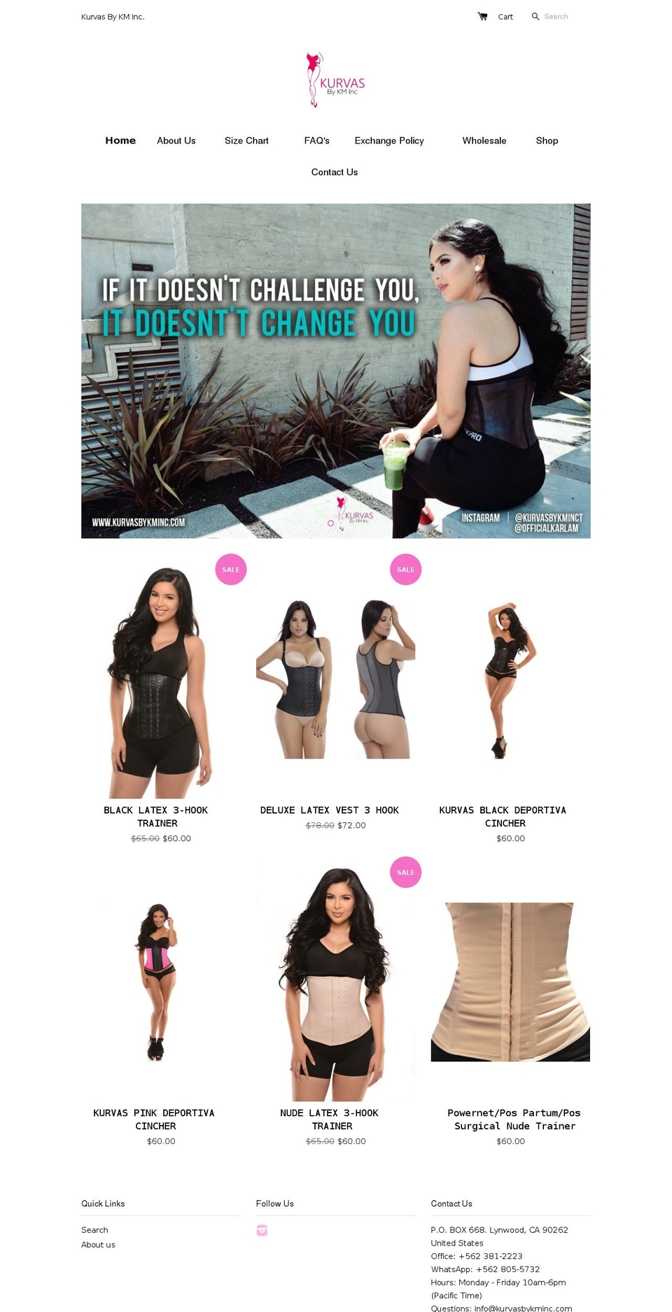 kurvasbykminc.com shopify website screenshot