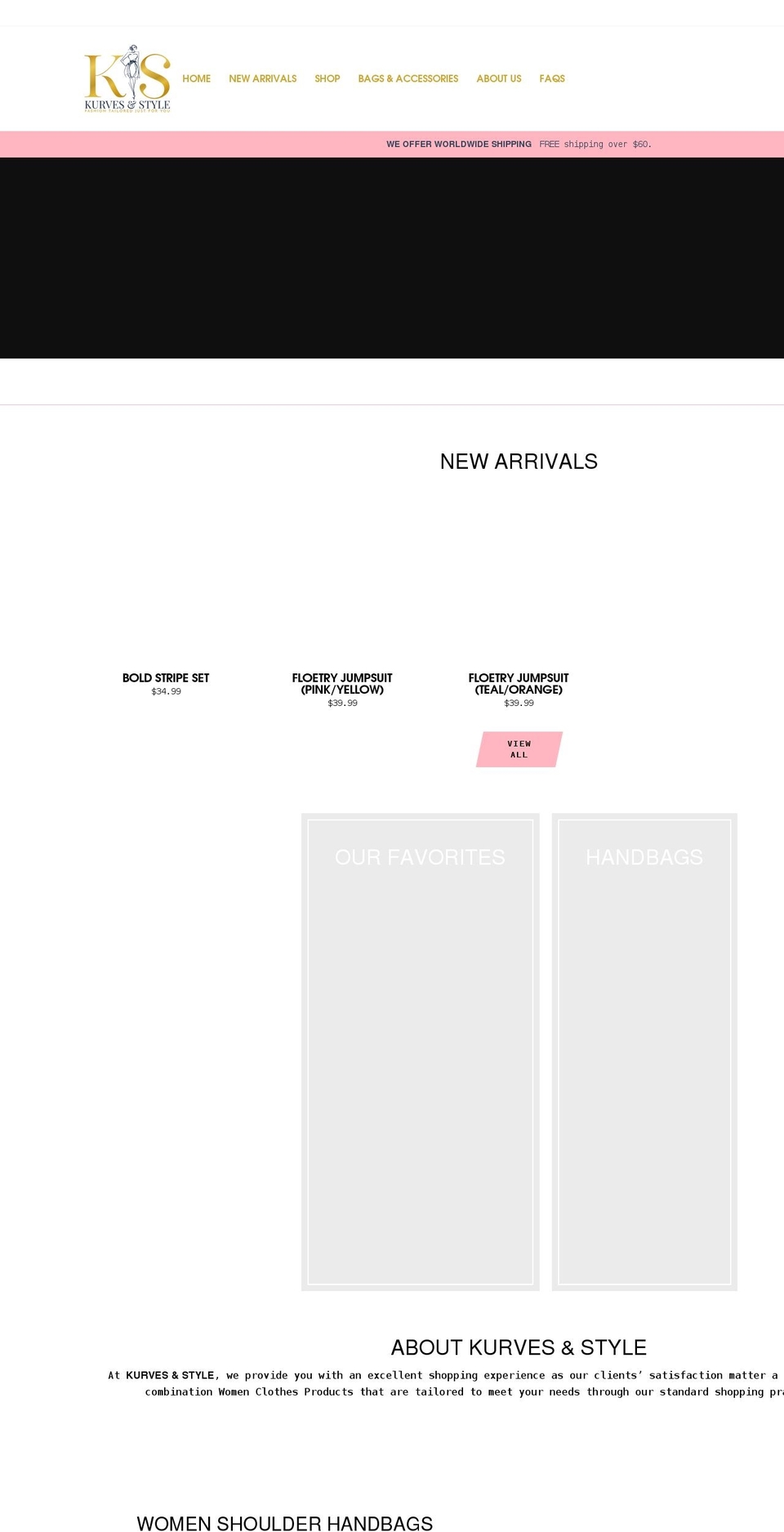 kurvesandstyle.com shopify website screenshot