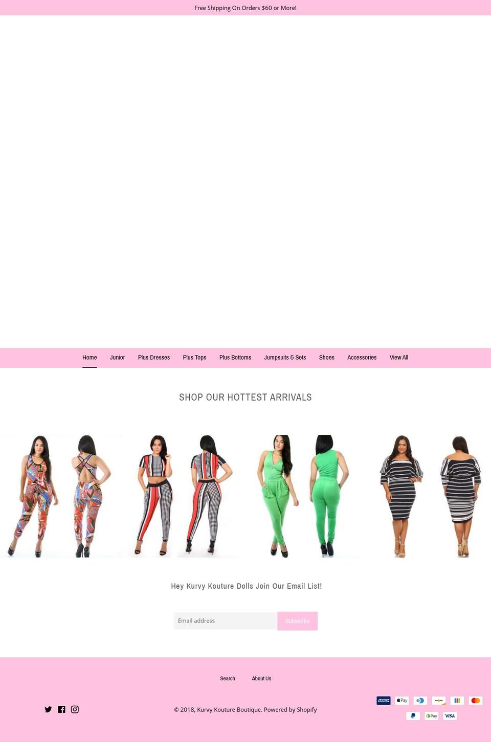 kurvy-kouture-boutique.com — Shopify storefront screenshot