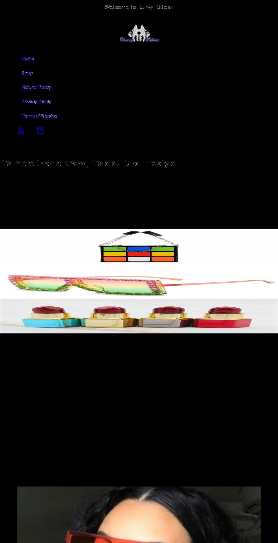 kurvykittenz.com shopify website screenshot