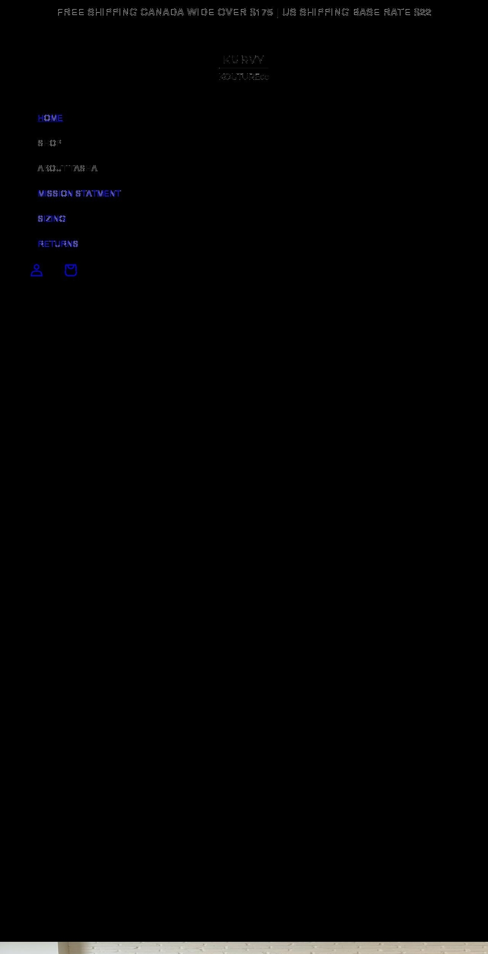 kurvykoutureco.com shopify website screenshot