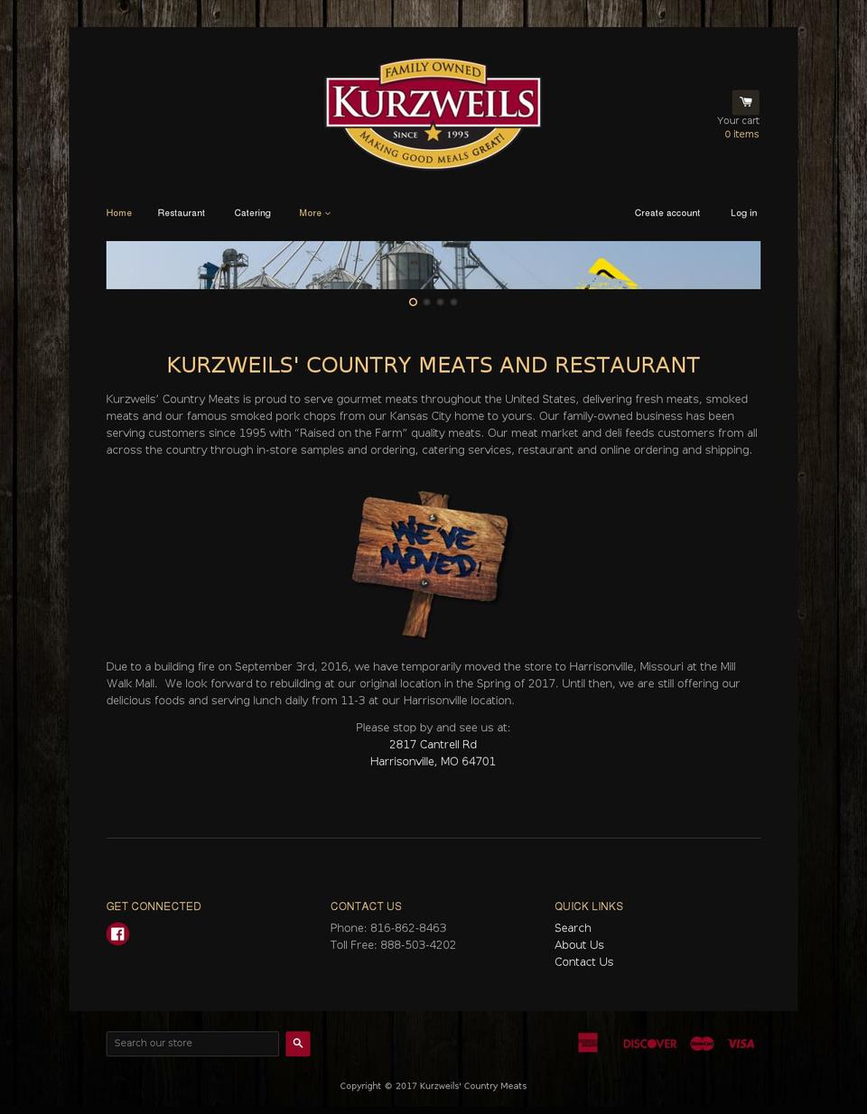 kurzweilsmeats.com shopify website screenshot