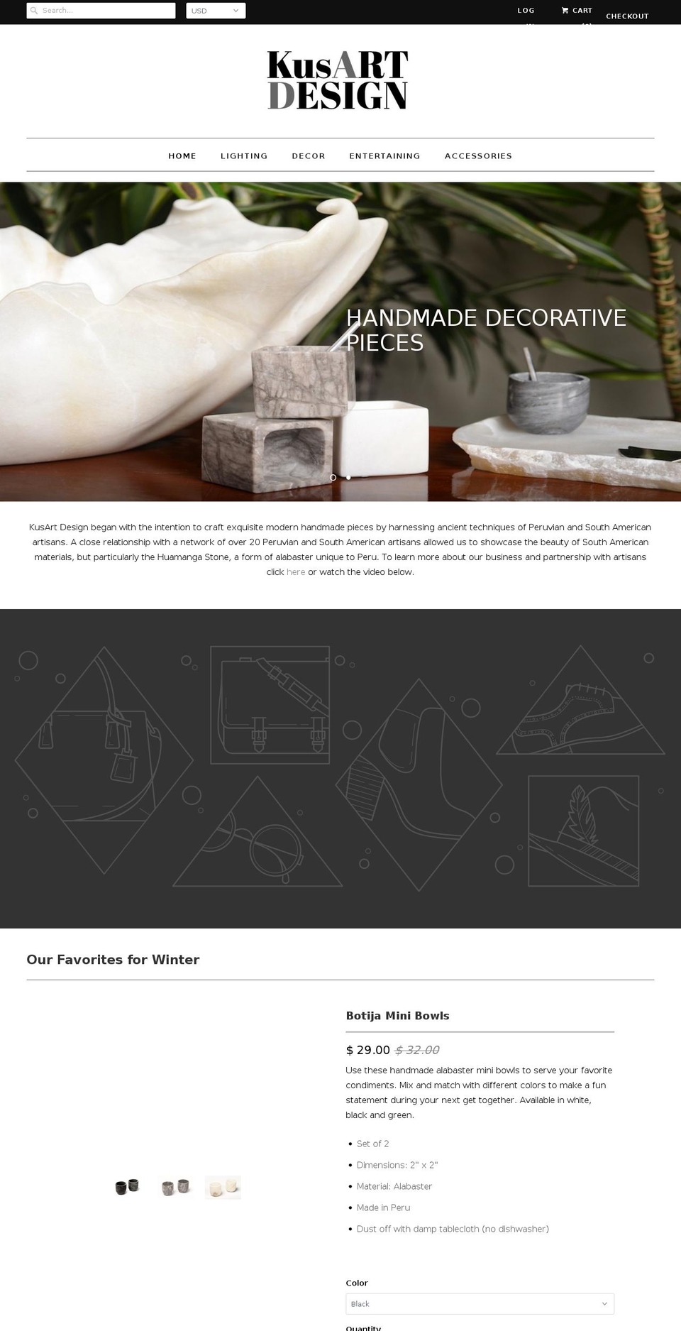 kusartdesign.com — Shopify storefront screenshot
