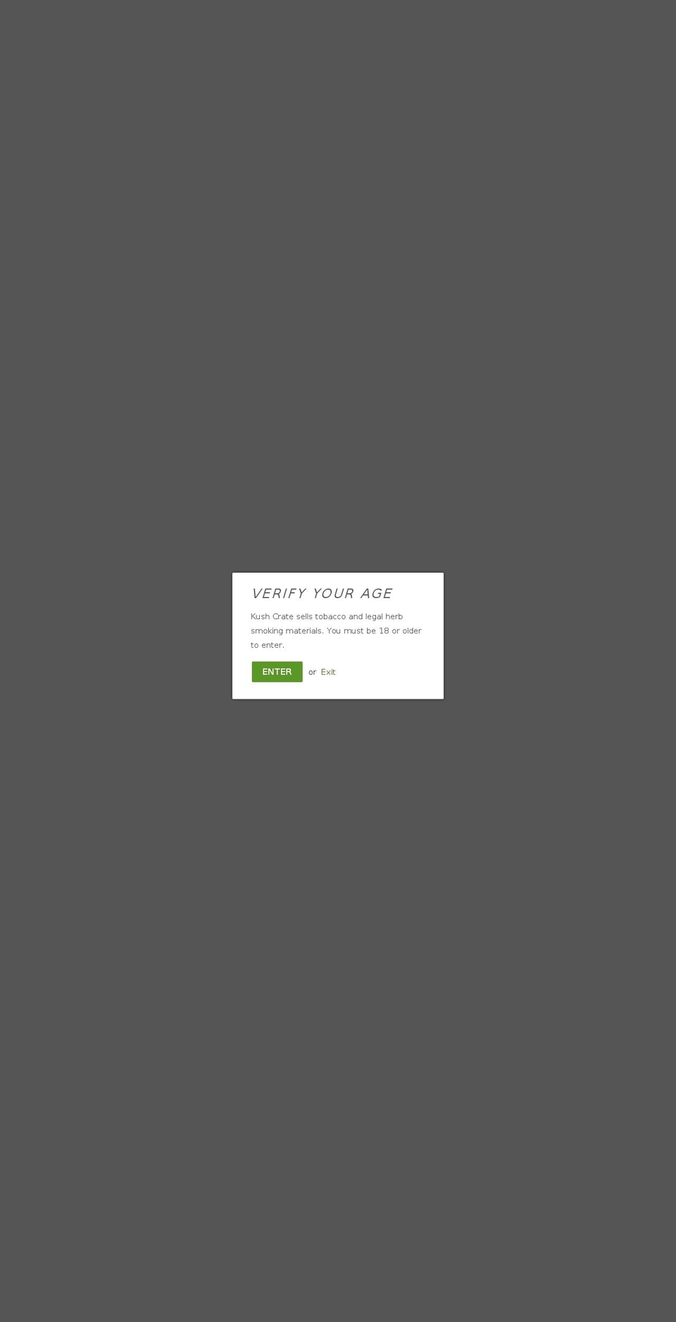 kushcrate.com shopify website screenshot