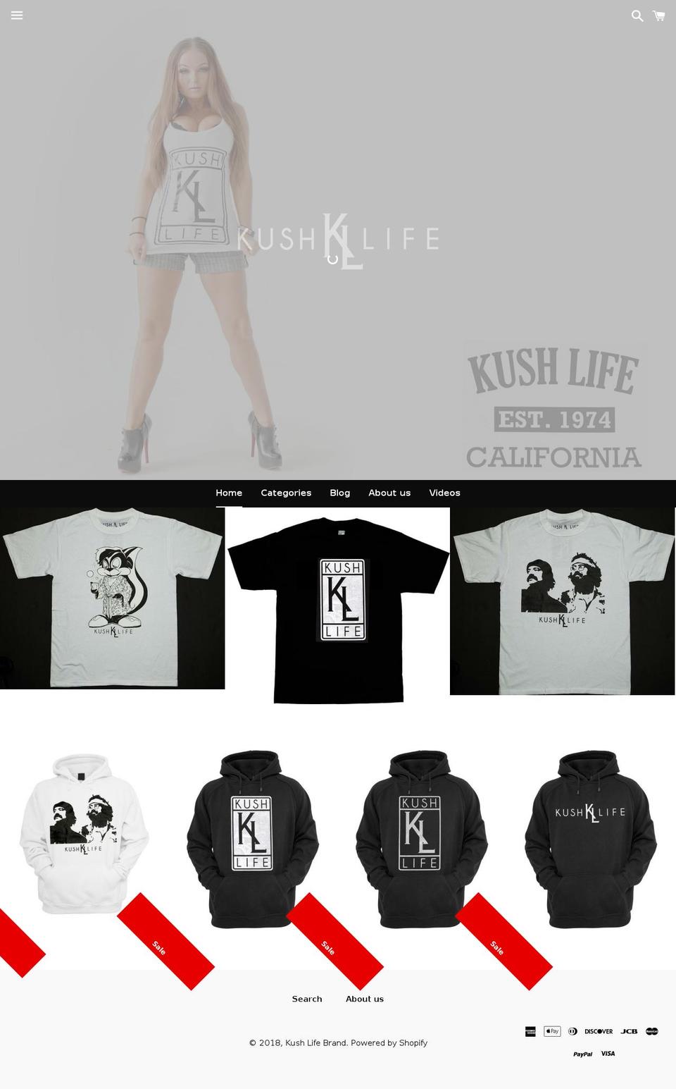 kushlife.com shopify website screenshot
