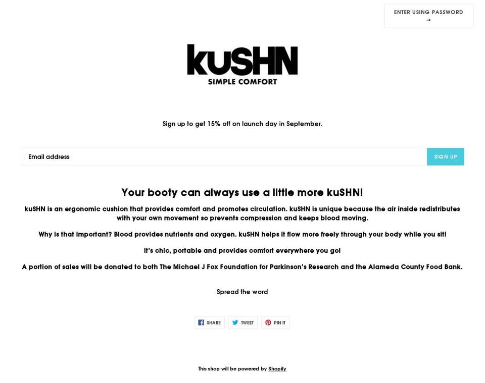 kushnco.com — Shopify storefront screenshot
