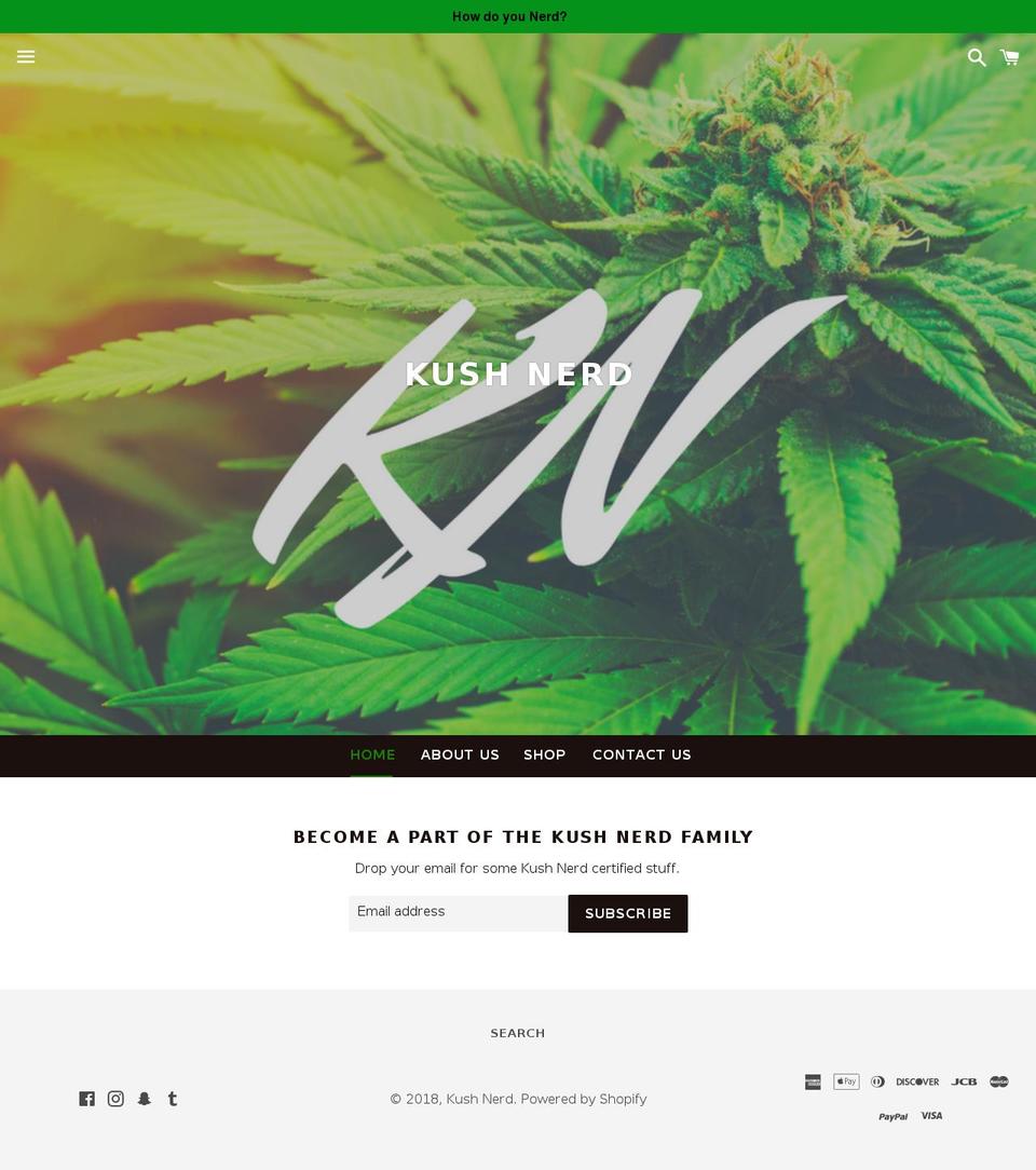 kushnerd.com — Shopify storefront screenshot