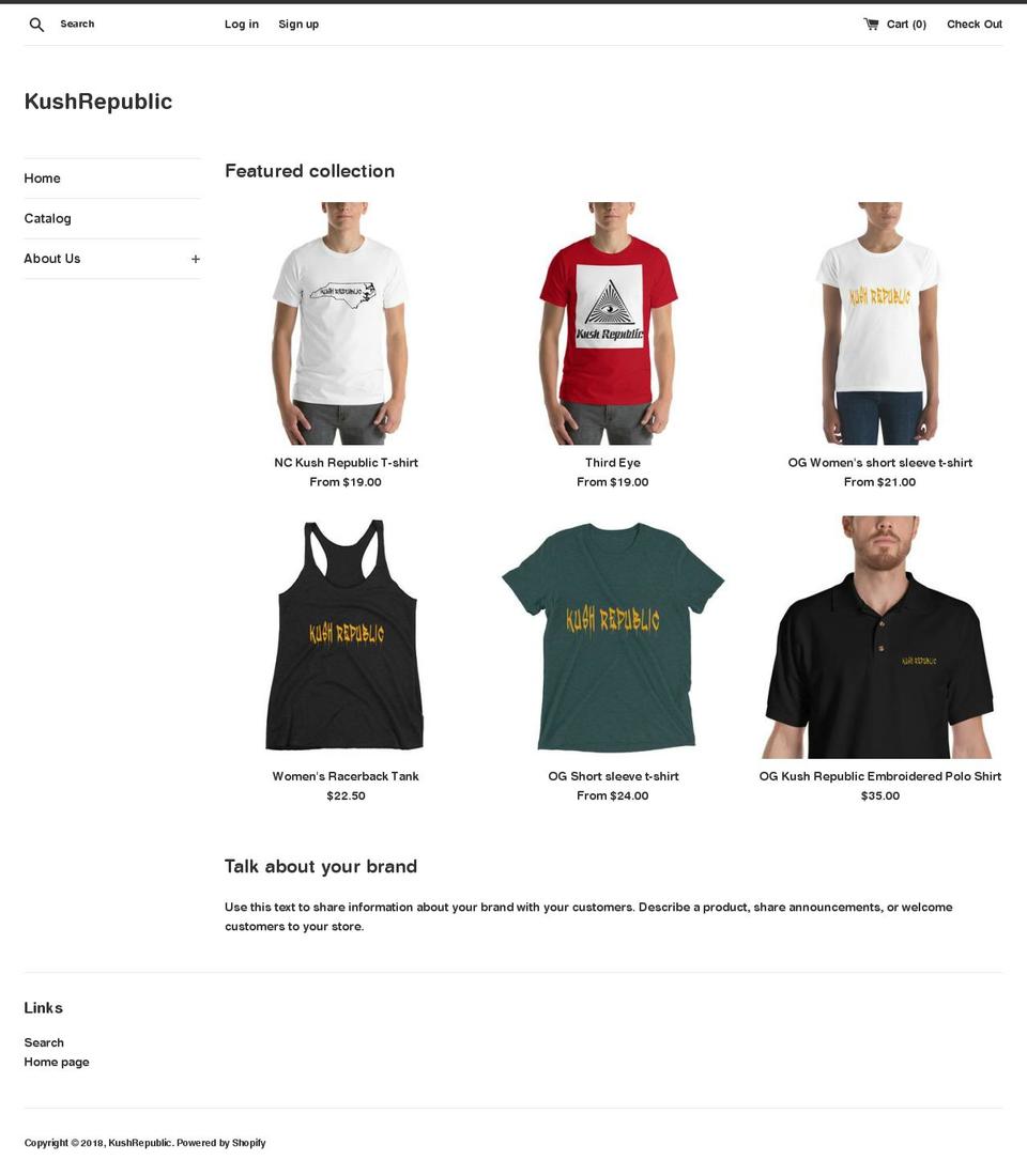 kushrepublic.com shopify website screenshot