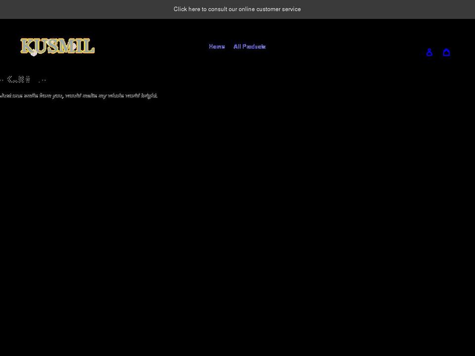 kusmil.net shopify website screenshot