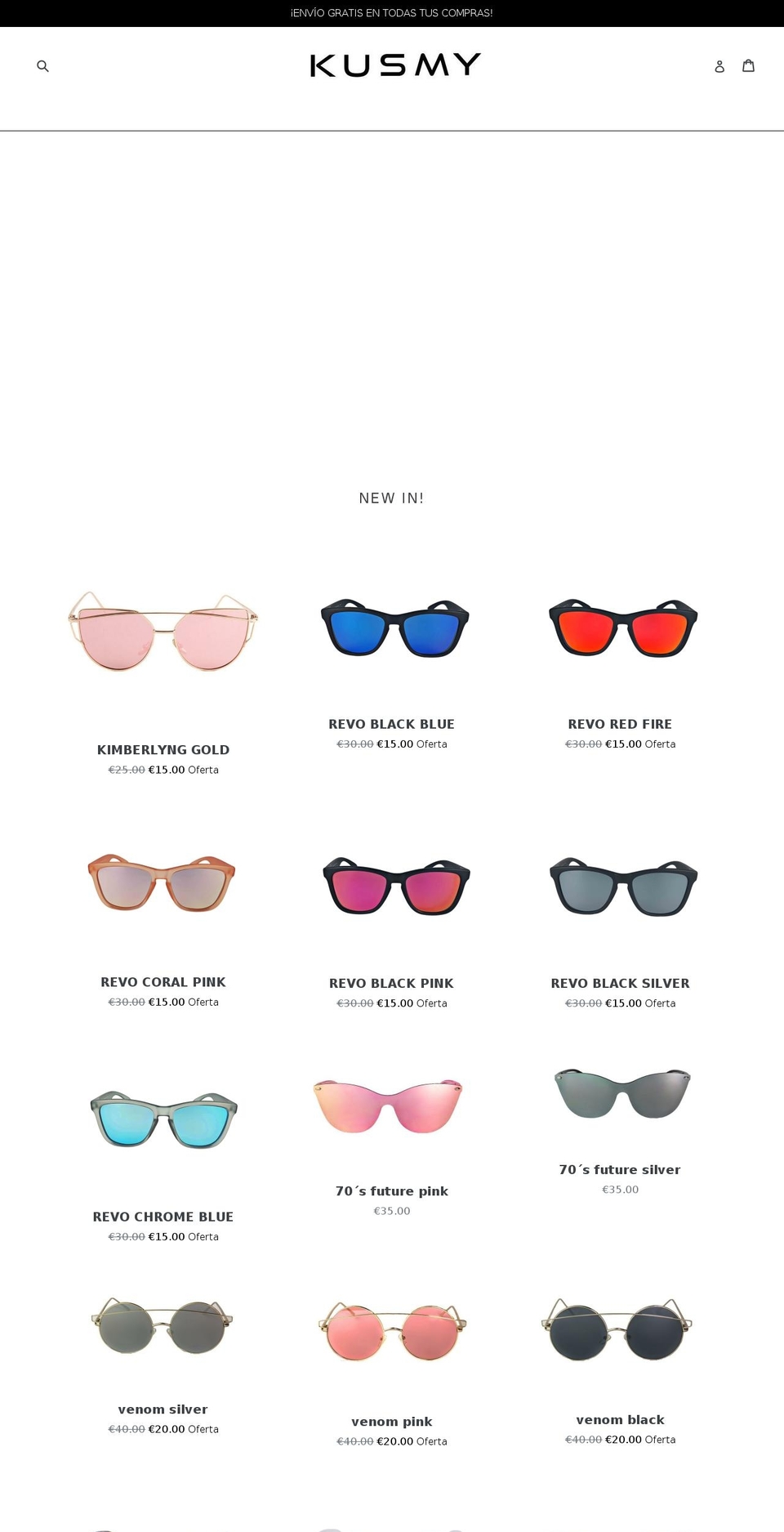 kusmy.com — Shopify storefront screenshot
