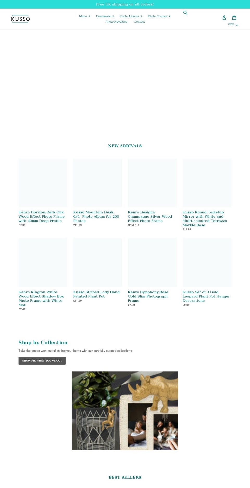 kusso.co.uk shopify website screenshot