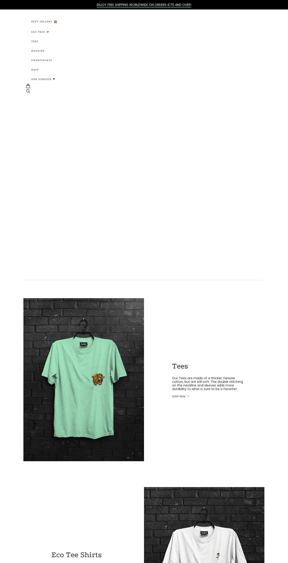 kustom.store shopify website screenshot