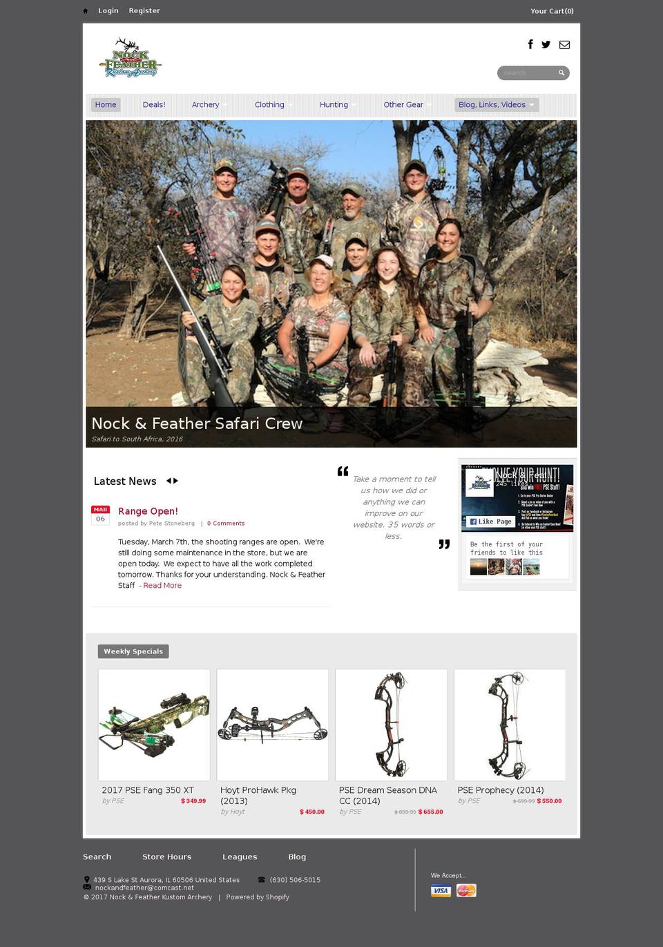 Reign Shopify theme site example kustomarchery.com