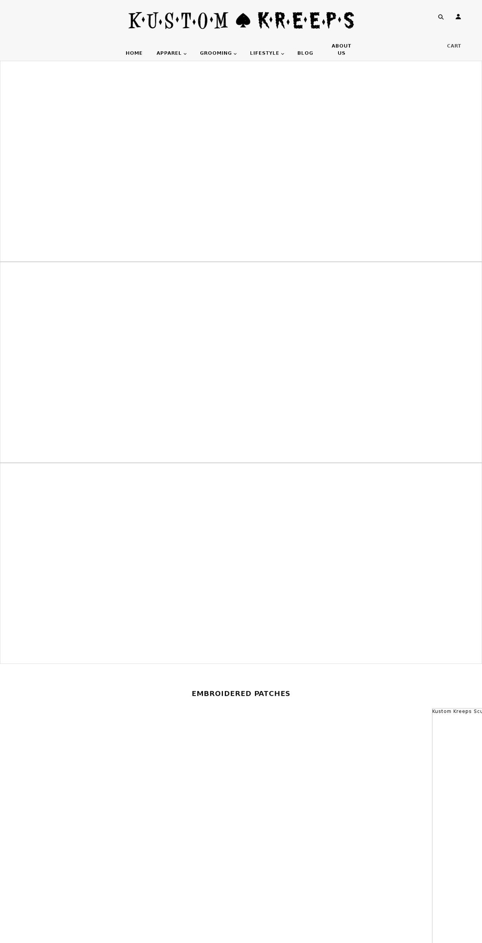 kustomkreeps.com — Shopify storefront screenshot