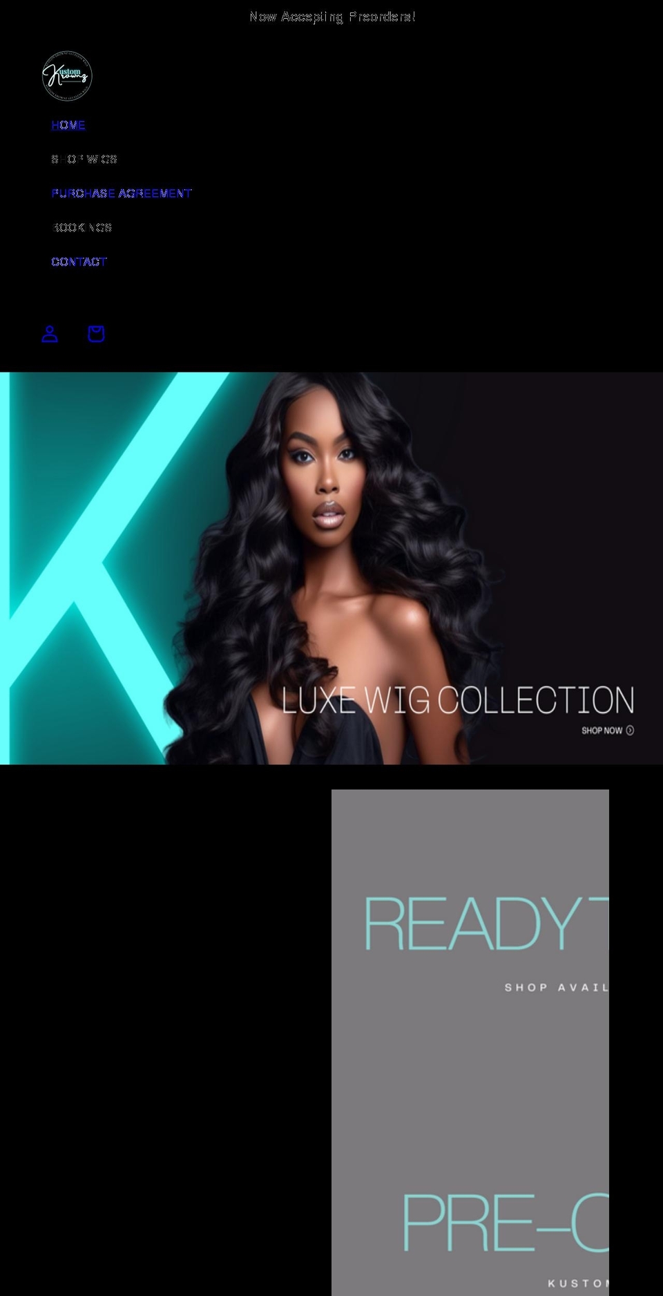 kustomkrownz.com shopify website screenshot