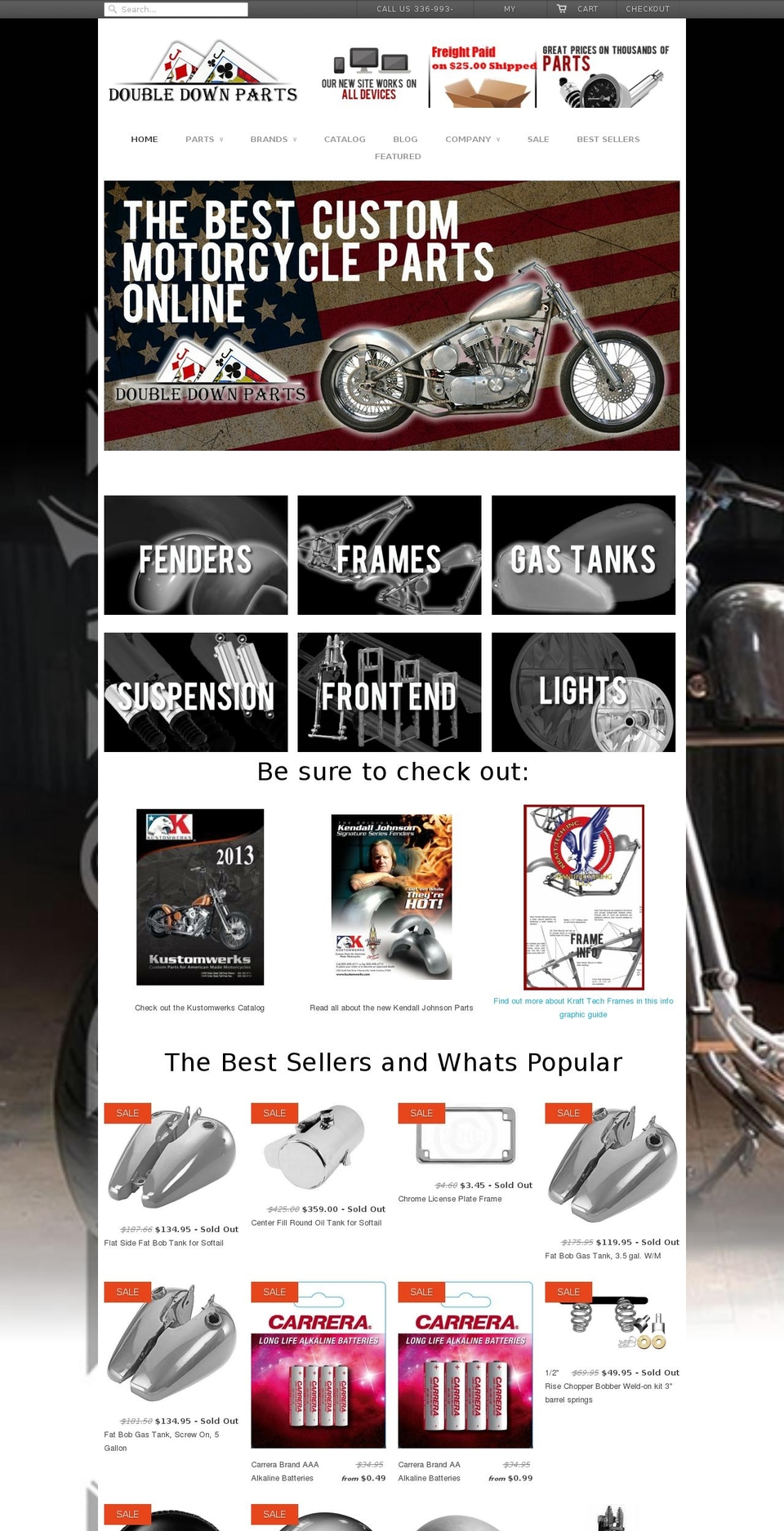 Double Down Parts Main Shopify theme site example kustomwerksamerican.com