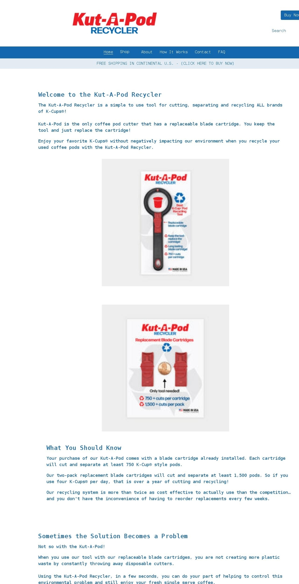 kutapod.com shopify website screenshot