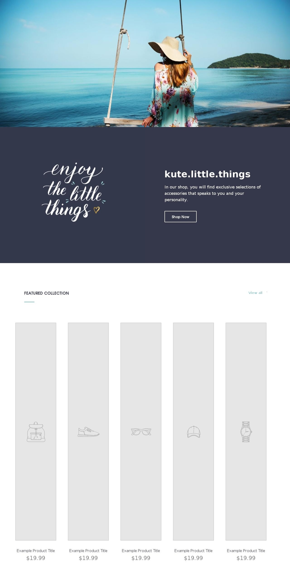 kutelittlethings.com — Shopify storefront screenshot