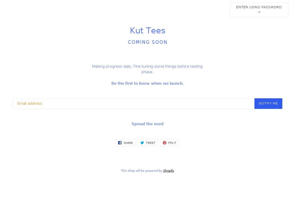 kuttees.com shopify website screenshot