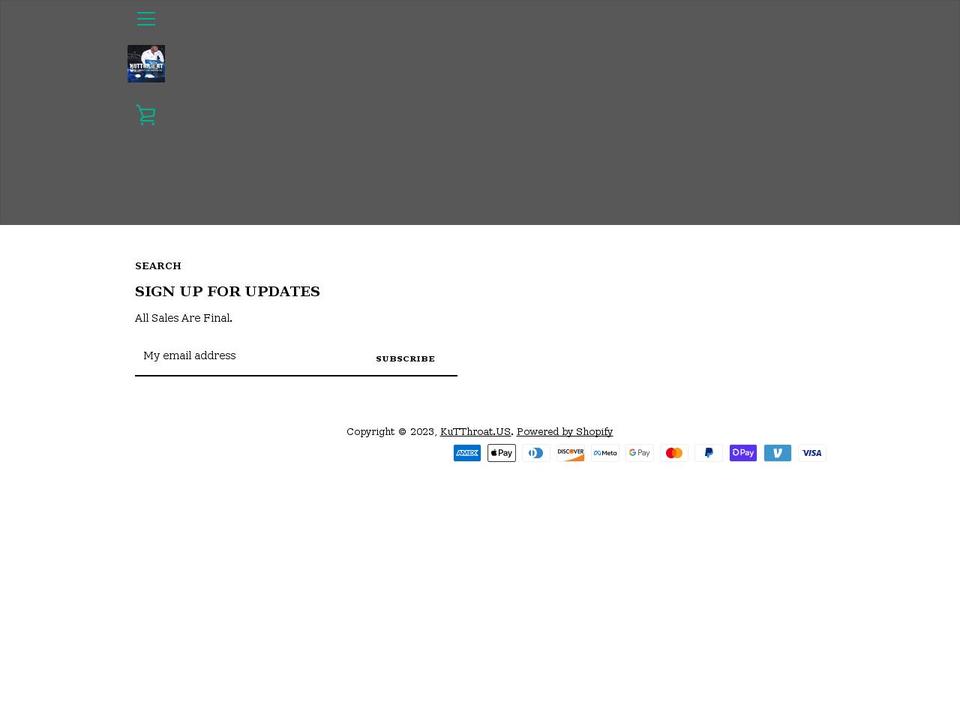 kutthroat-lifestyle.com shopify website screenshot