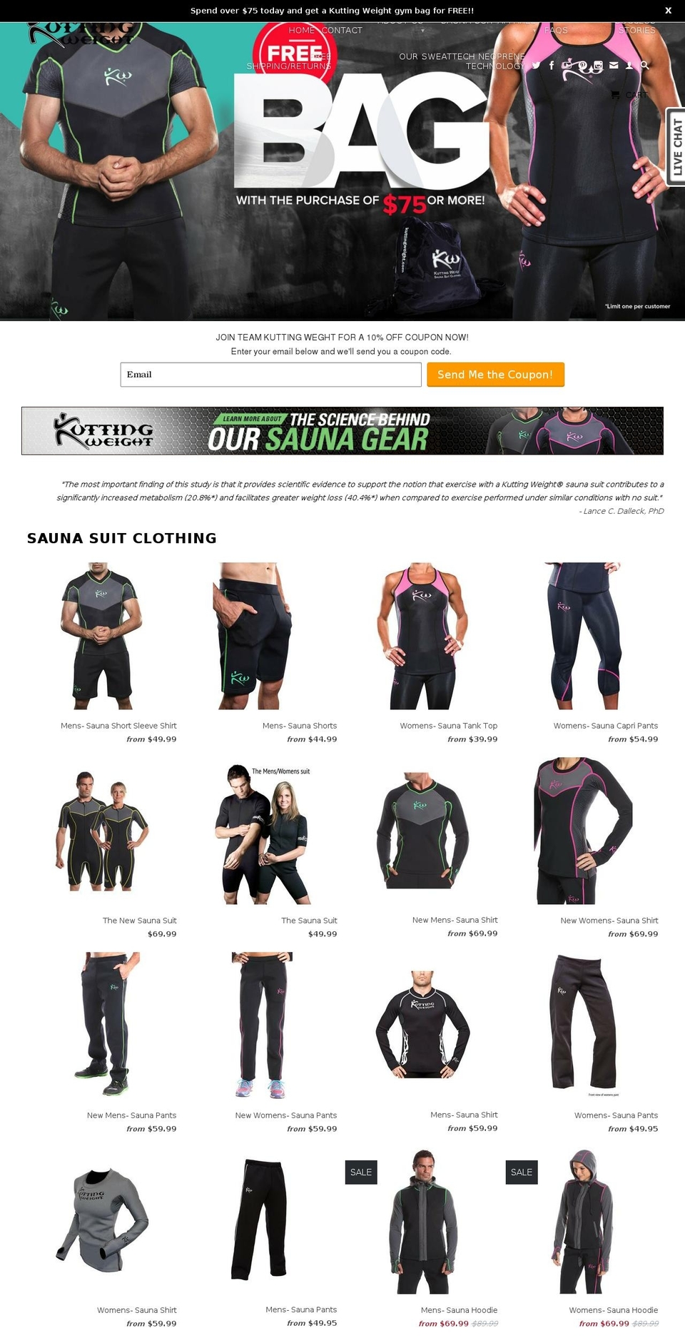 kuttingweight.com shopify website screenshot