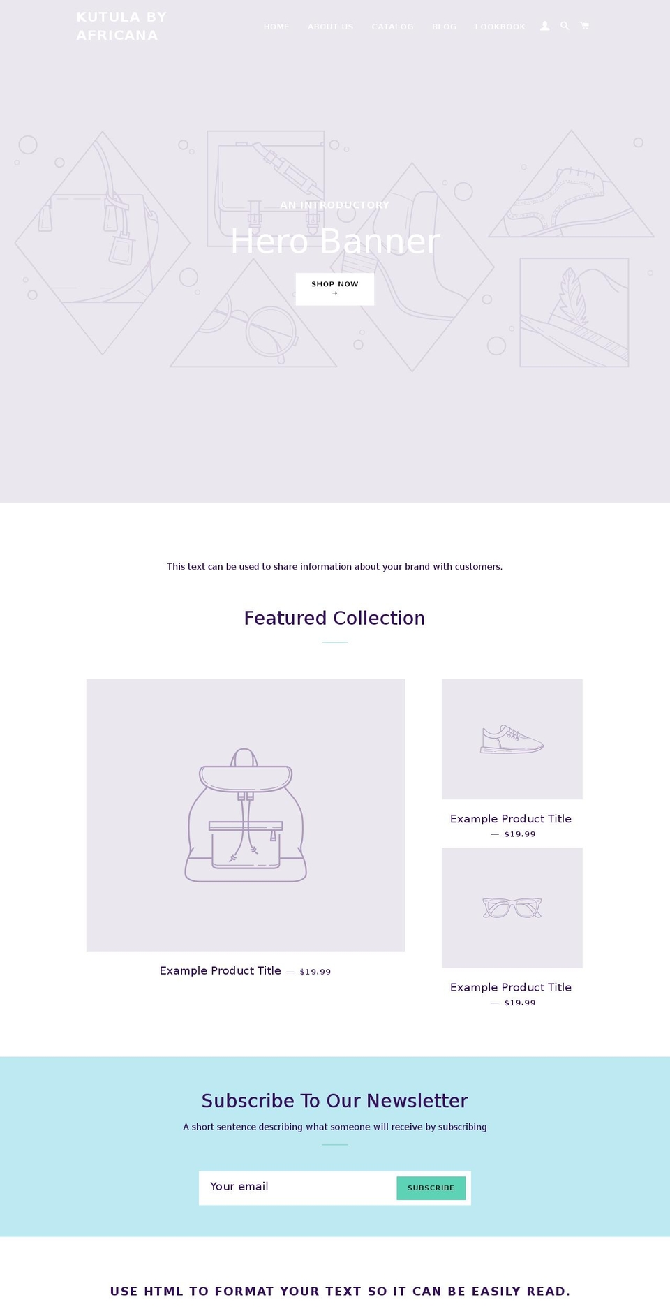 kutulabyafricana.com — Shopify storefront screenshot