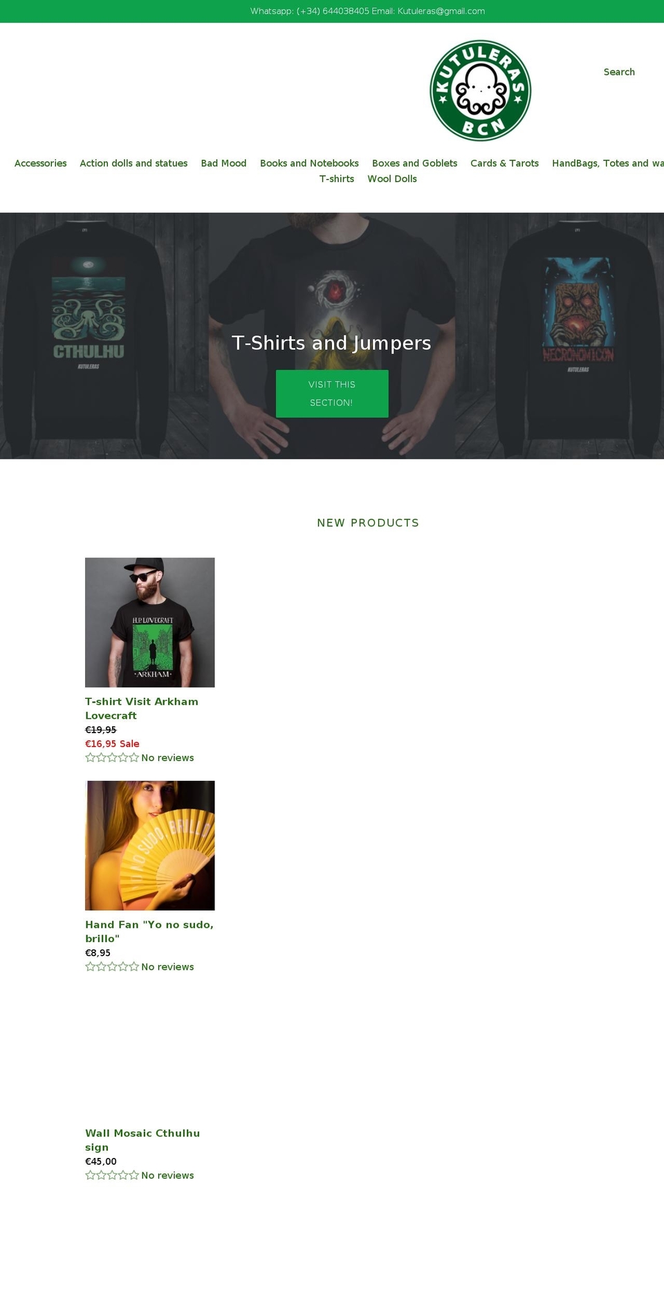 kutuleras.com shopify website screenshot