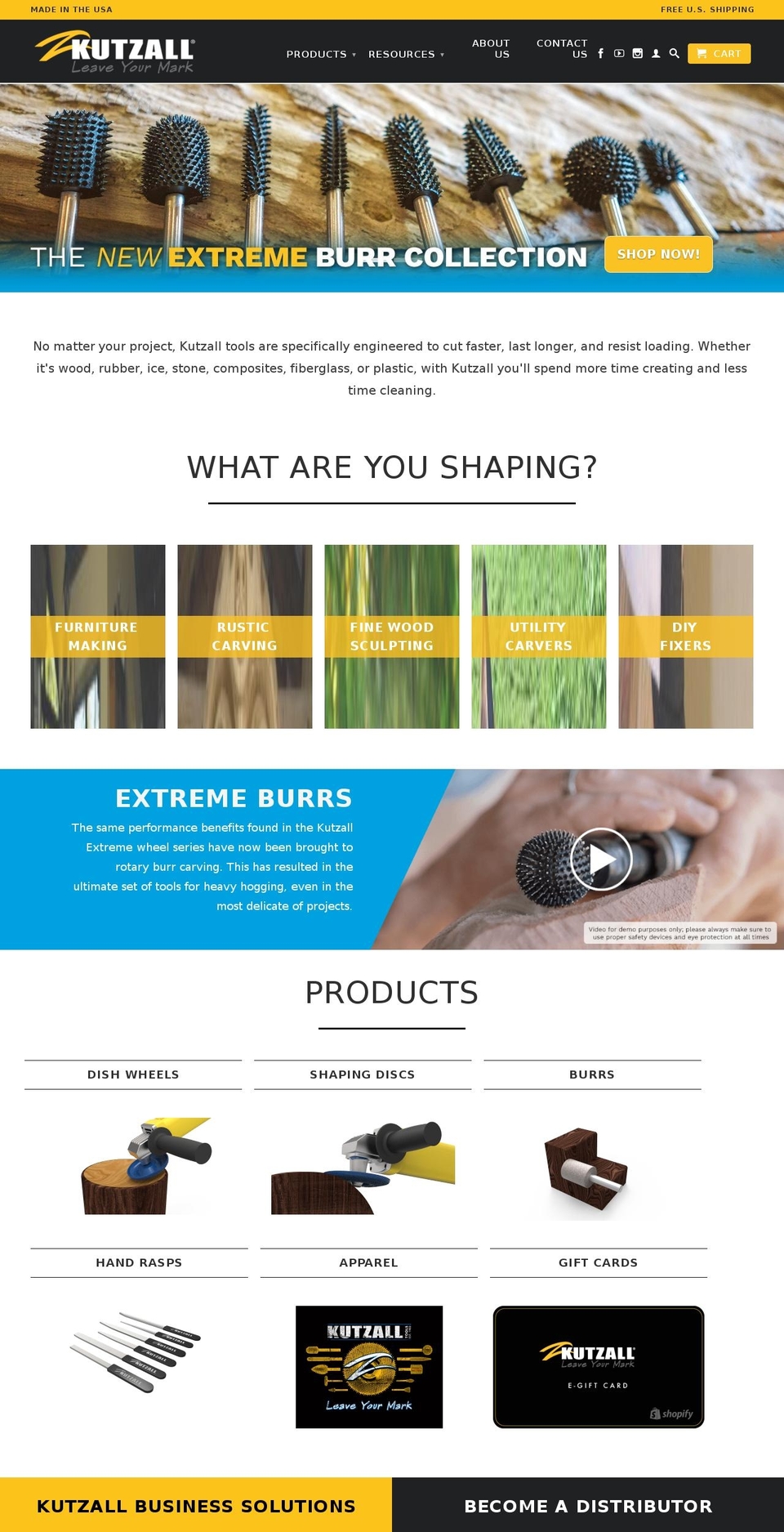 kutzall.net shopify website screenshot
