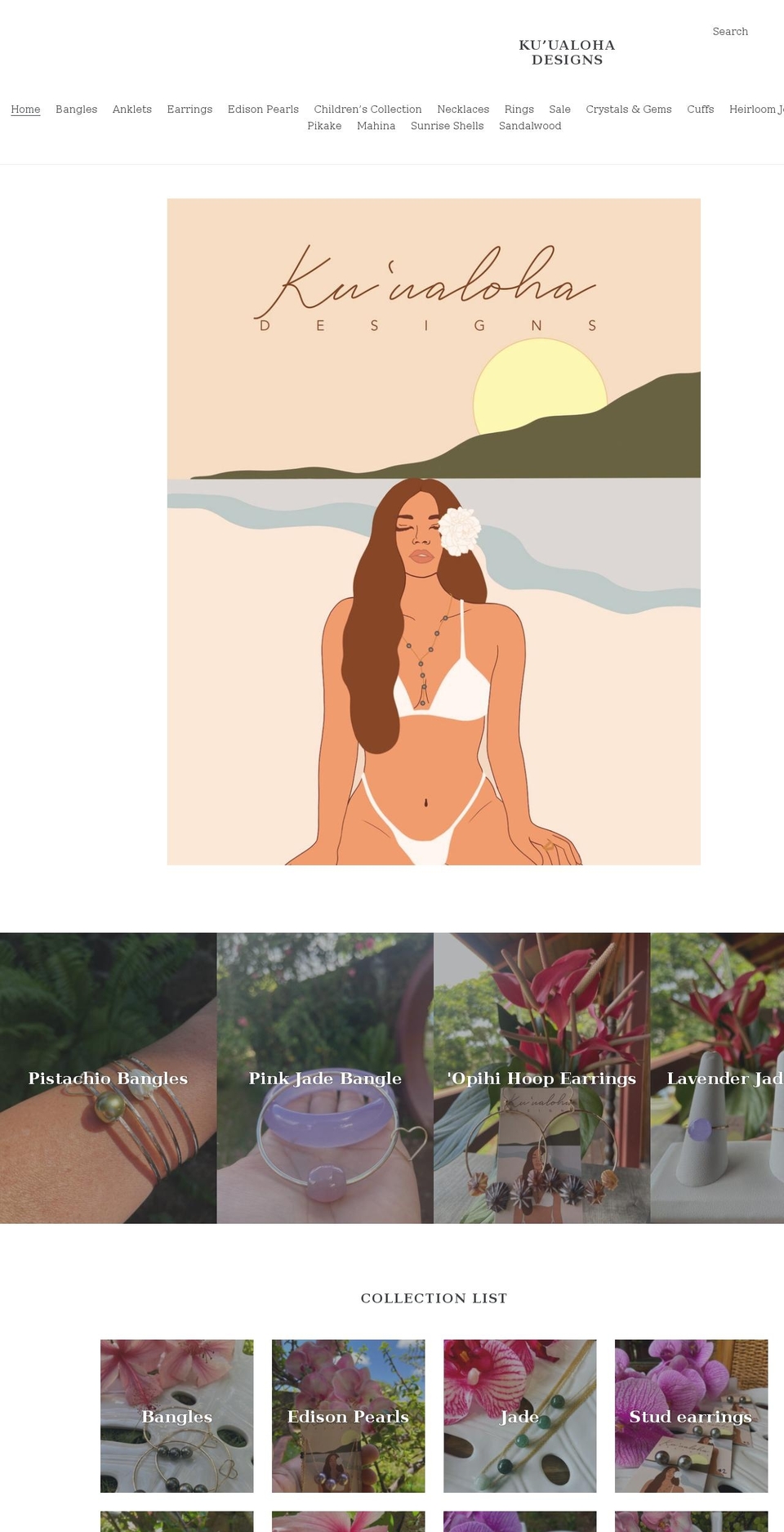 kuualohadesignstudio.com shopify website screenshot