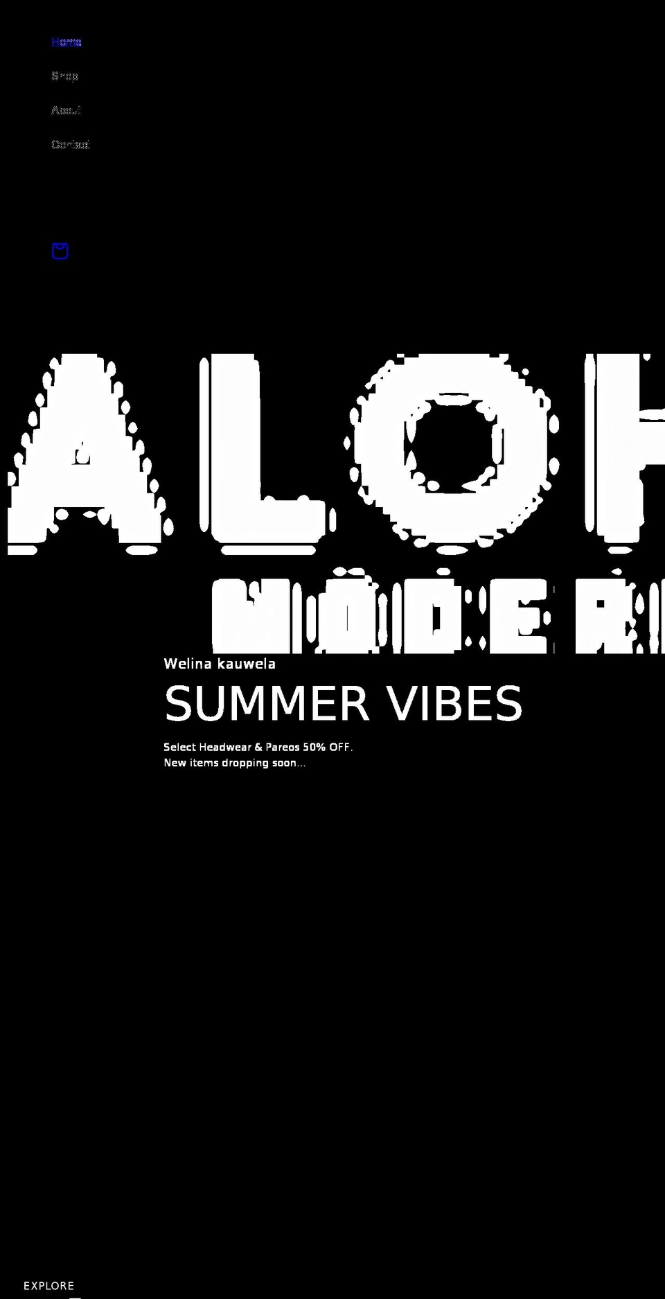 kuuhomealoha.com shopify website screenshot