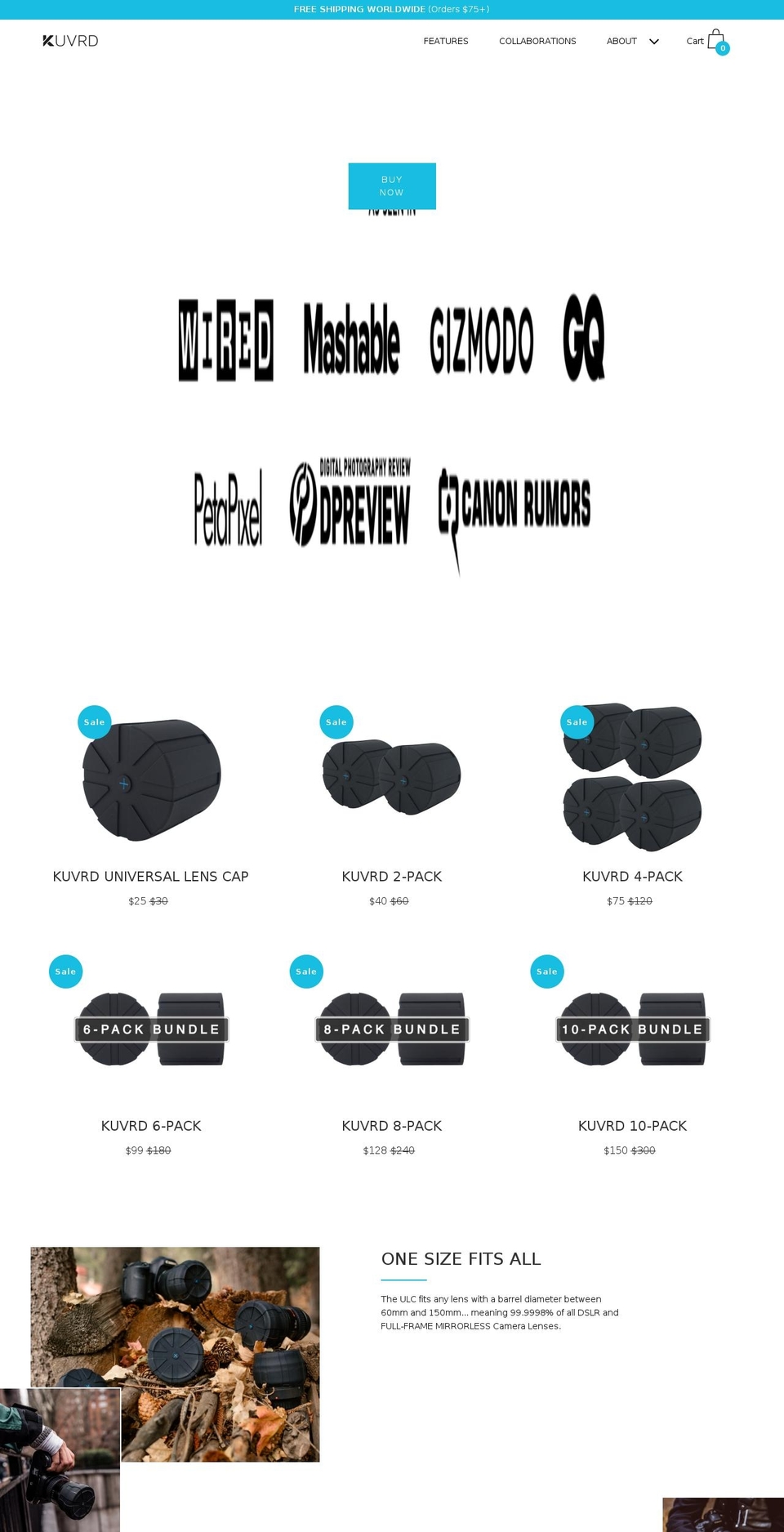 kuvrdcamera.com shopify website screenshot