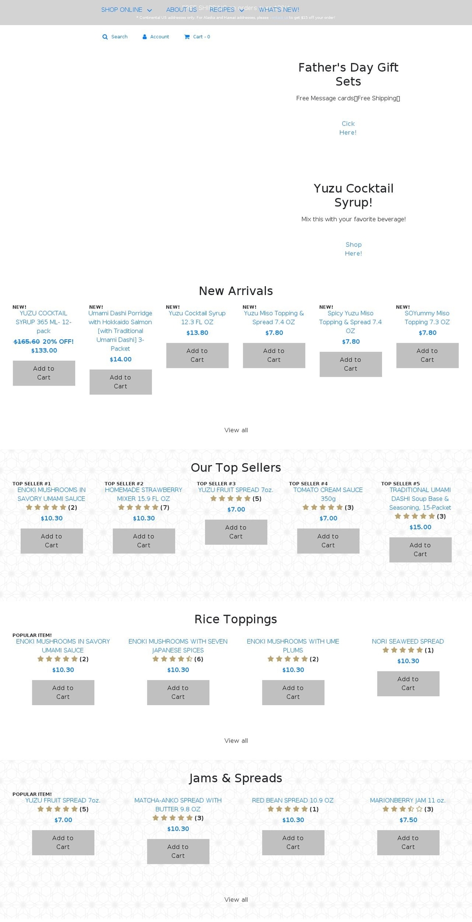 kuzefukuandsons.com — Shopify storefront screenshot