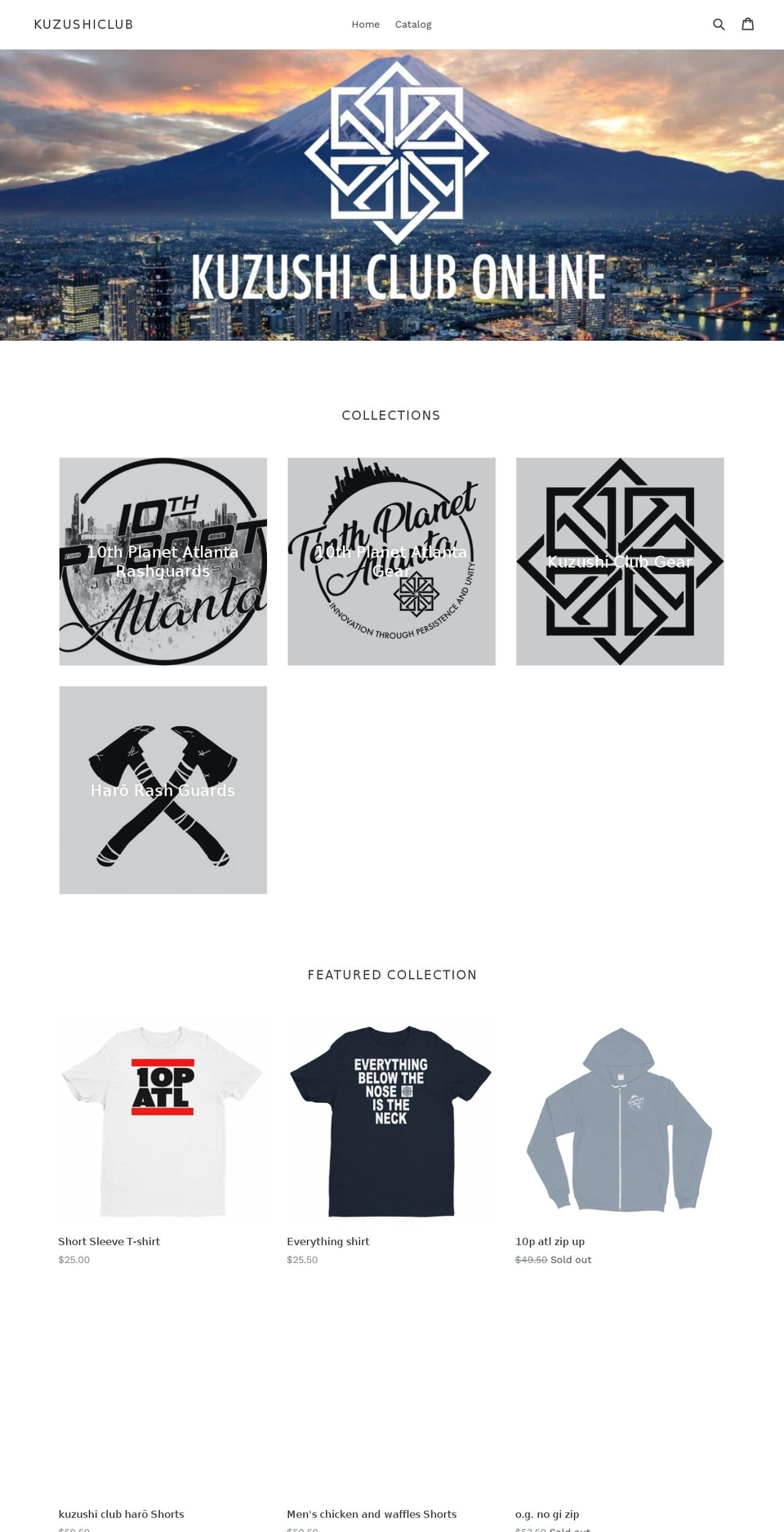 kuzushiclub.myshopify.com shopify website screenshot