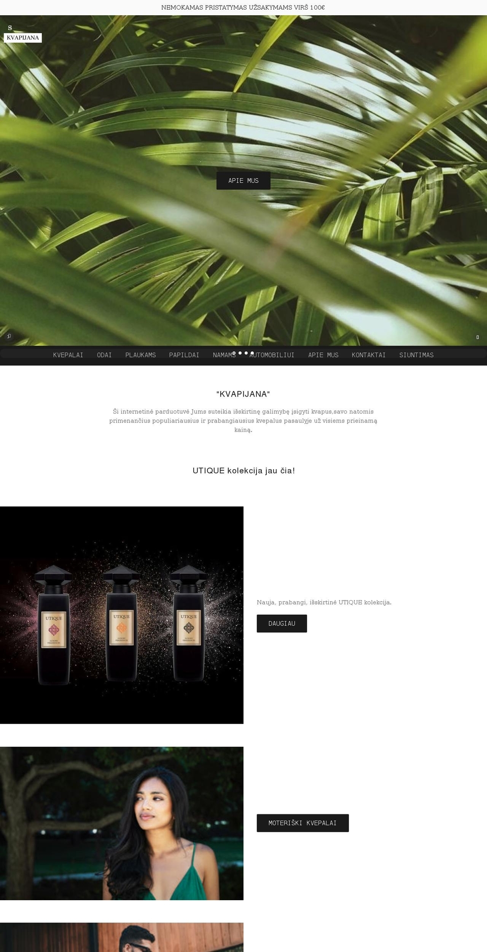 kvapijana.com shopify website screenshot