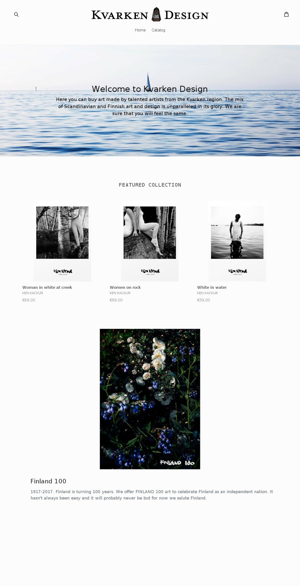 kvarkendesign.com — Shopify storefront screenshot