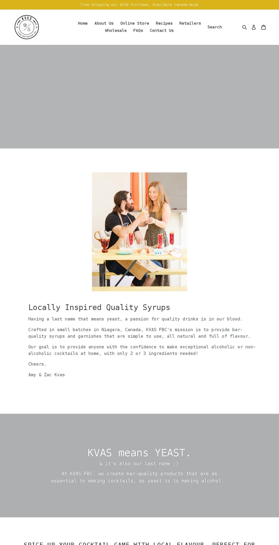 kvasfbco.com shopify website screenshot