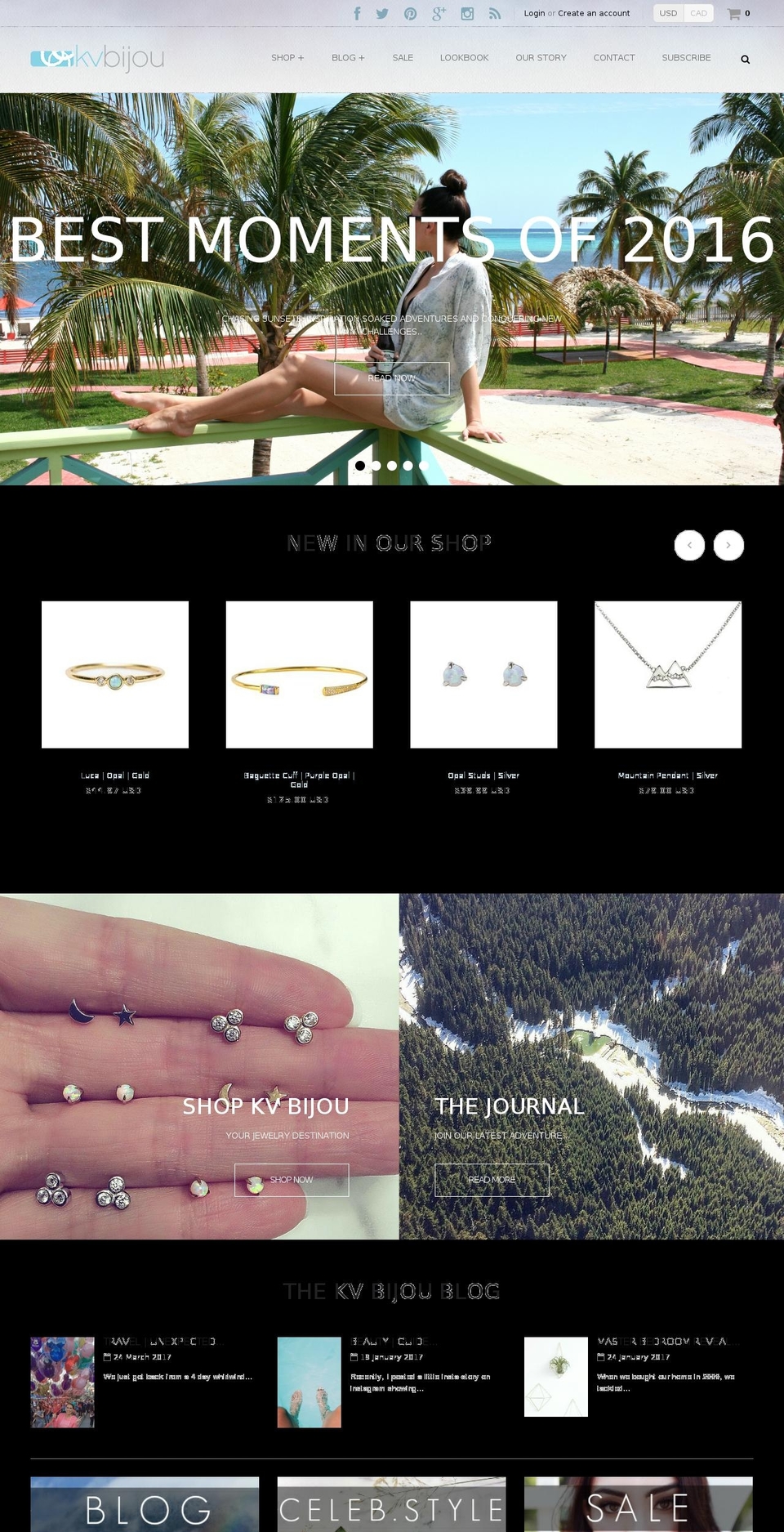 kvbijou.com shopify website screenshot