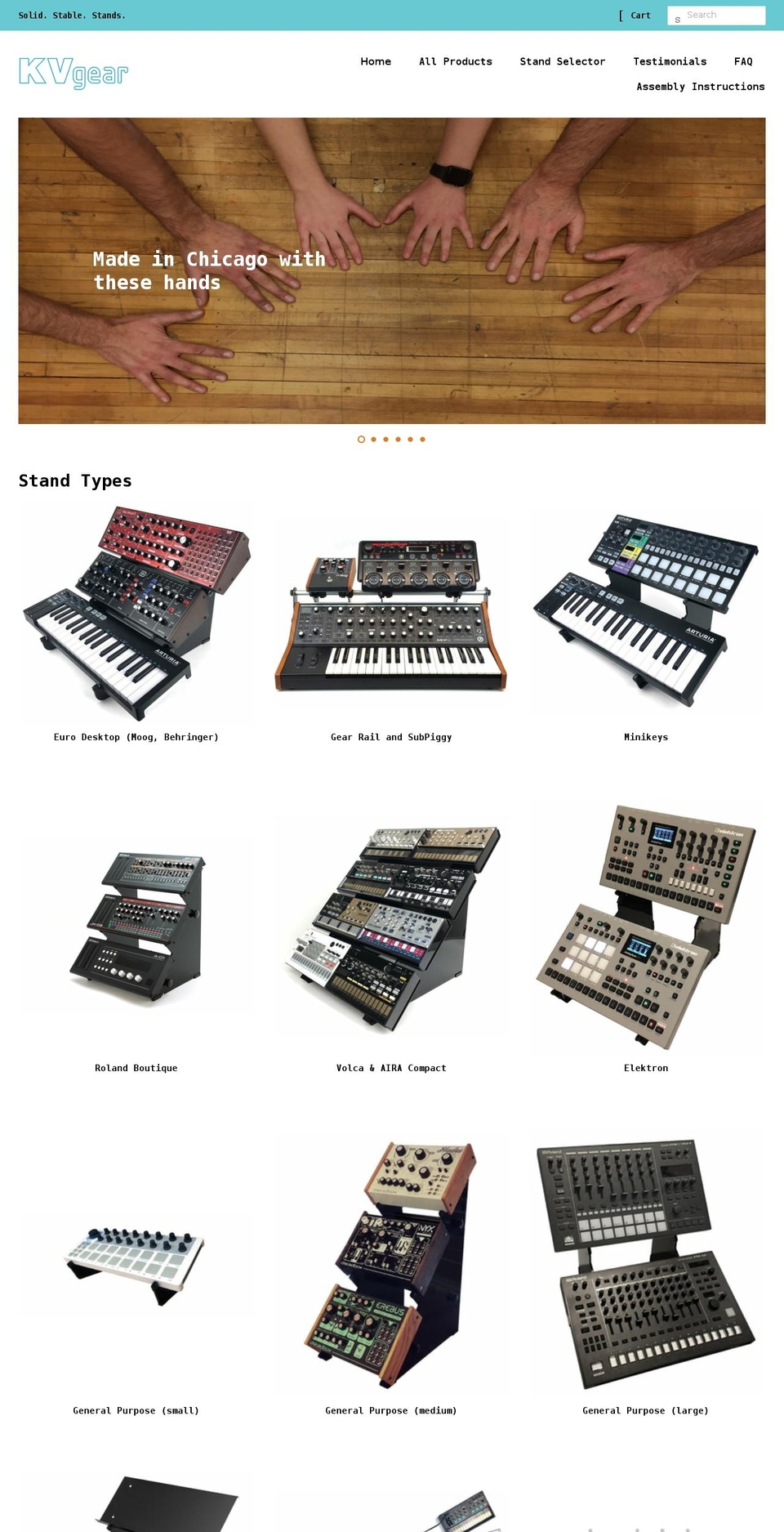 kvgear.com shopify website screenshot