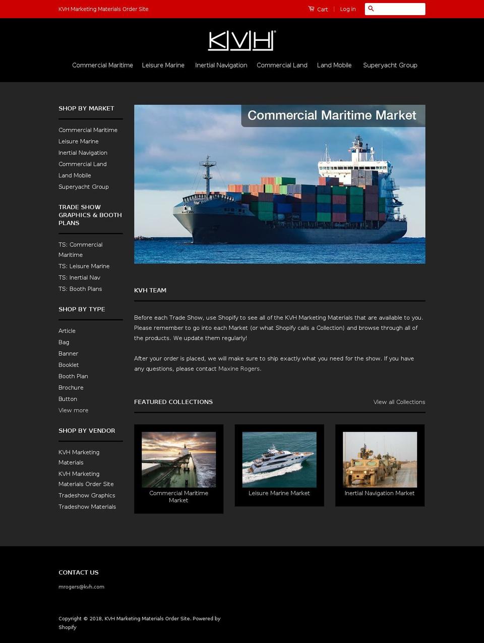 kvhcollateral.com shopify website screenshot